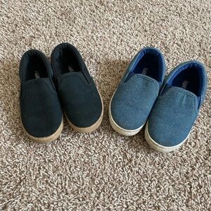 FabKids Black and Blue Slip-On Shoes